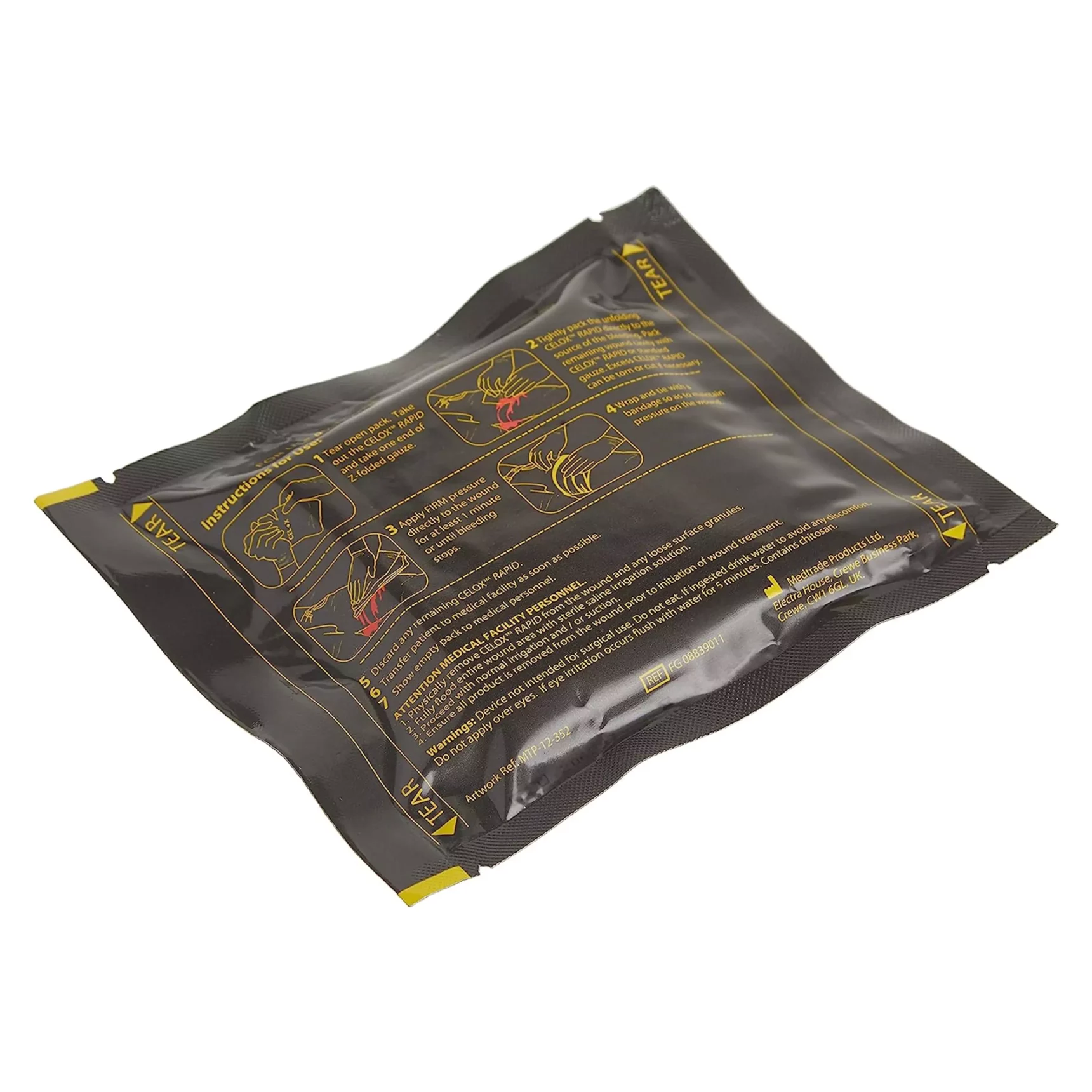 Гемостатичний бинт Celox Rapid Hemostatic Z-Fold Gauze