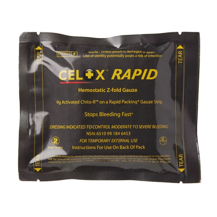 Гемостатичний бинт Celox Rapid Hemostatic Z-Fold Gauze