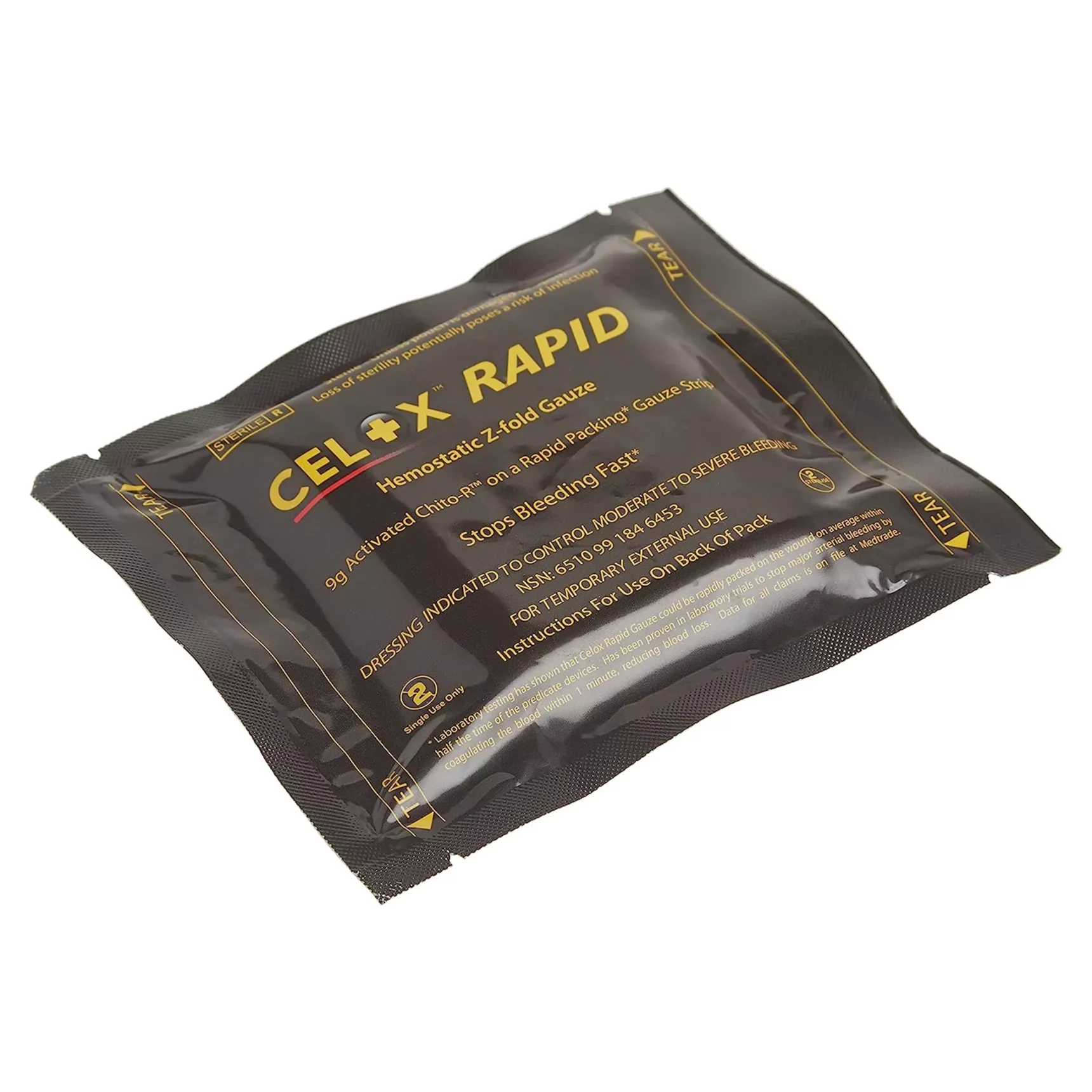 Гемостатичний бинт Celox Rapid Hemostatic Z-Fold Gauze